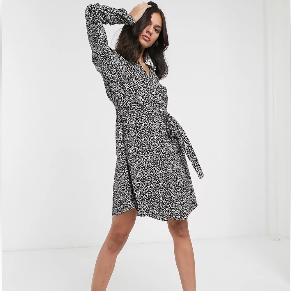 Whistles NWT Autumn Ditsy Floral Viscose Long Sleeve Collar Shirt Dress NO BELT - Picture 7 of 17